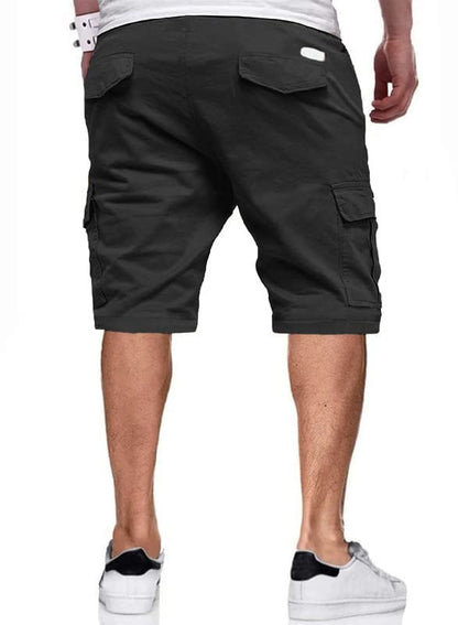 Men's Casual Cargo Shorts, Waterproof Hiking Shorts Loose Fit Cargo Short with 6 Pockets Black
