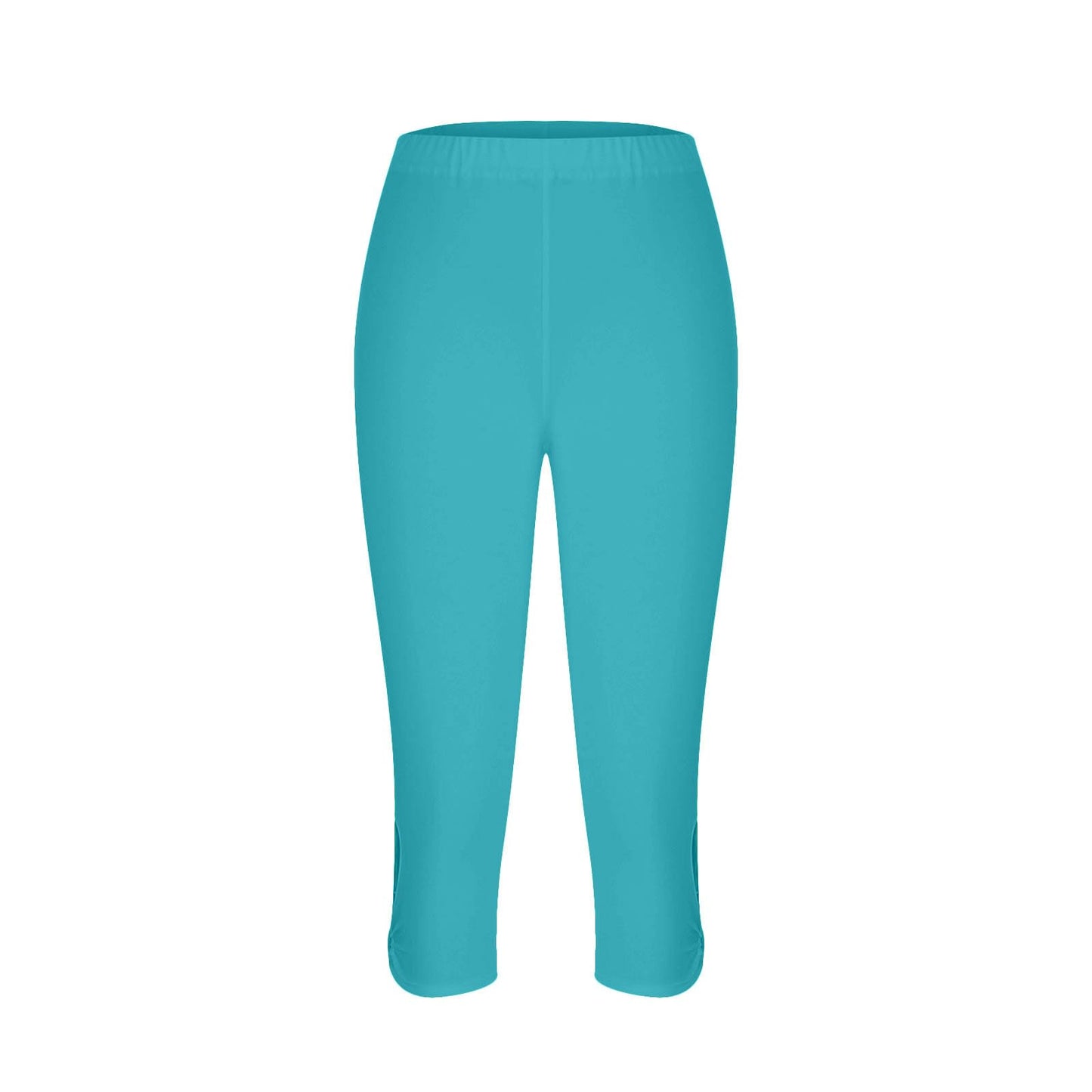 Leggings for Women Tummy Control Butt Lifting Workout Capri Yoga Pants Lace Appliqué Summer Beach Capris Sky Blue, Medium